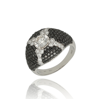 Fehér arany gyűrű 55-ös méret (B20054_3I)